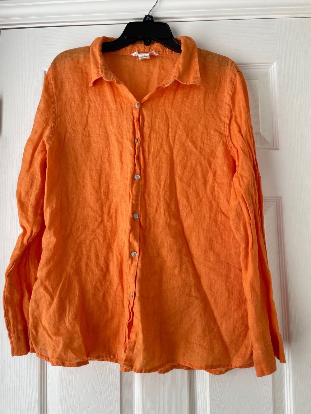 C&C California 100% Linen Sheer Button Down Top
